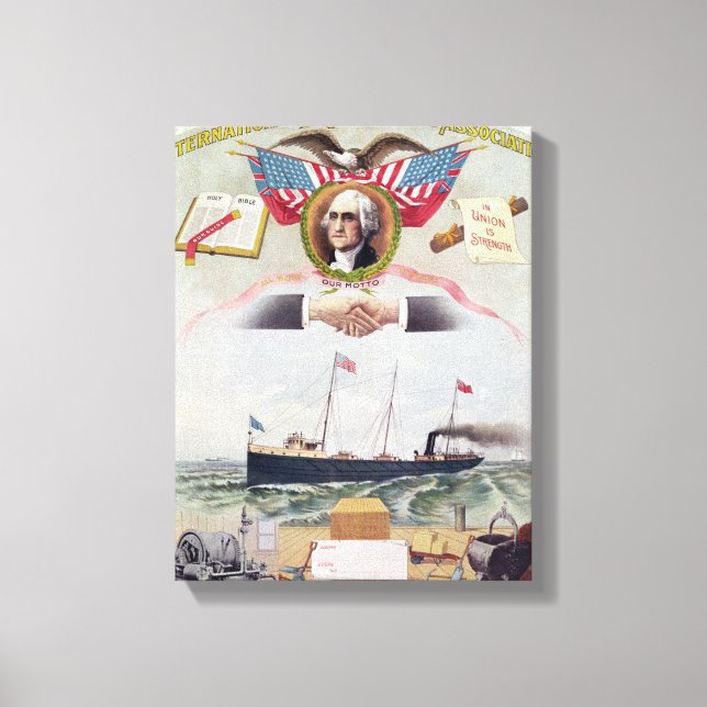 Lienzo Asociación Internacional de Longshoremen (Anverso)