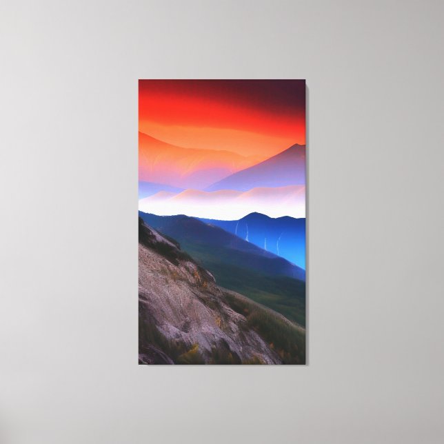 Lienzo Asombroso cuadro de montañas (Anverso)