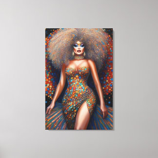 Lienzo Asombroso retrato de Reina de la travesía de bomba