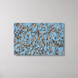 Lienzo Asombrosos pollos de invierno en el vuelo