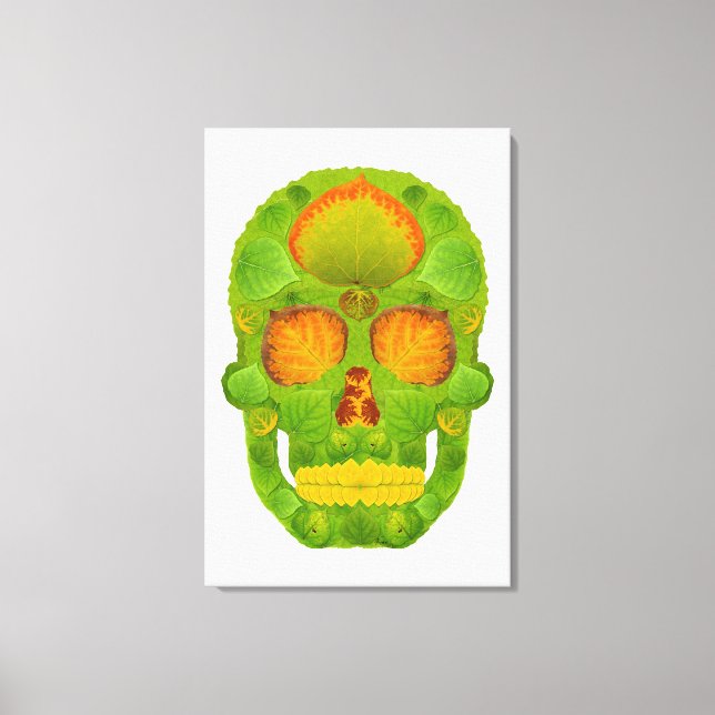 Lienzo Aspen Leaf Skull 10 (Anverso)
