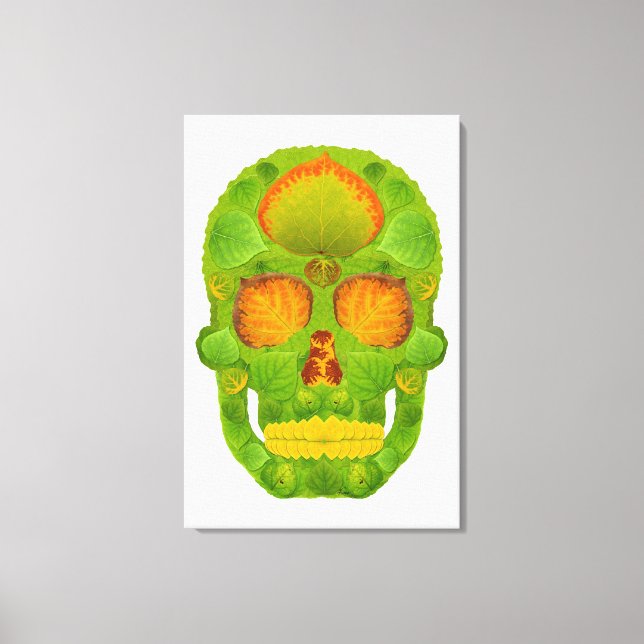 Lienzo Aspen Leaf Skull 10 (Anverso)