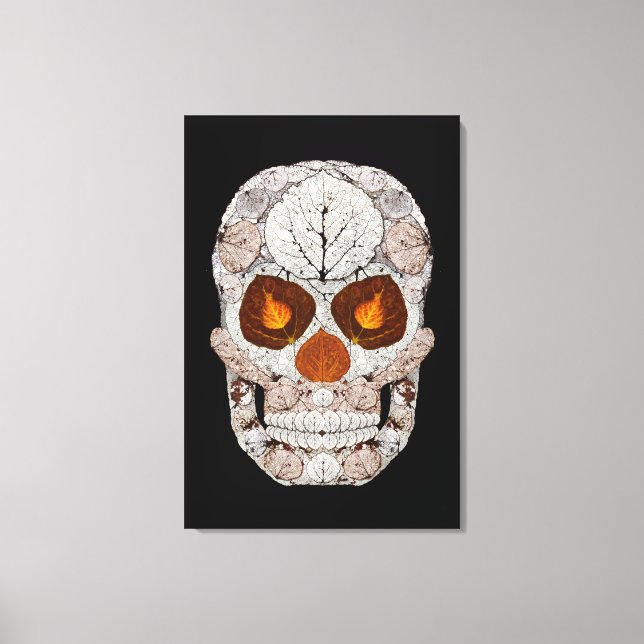 Lienzo Aspen Leaf Skull 11 (Anverso)
