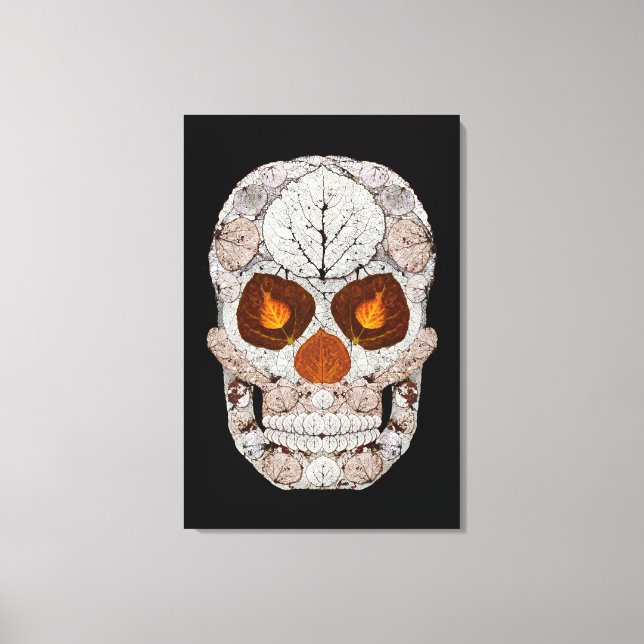 Lienzo Aspen Leaf Skull 11 (Anverso)
