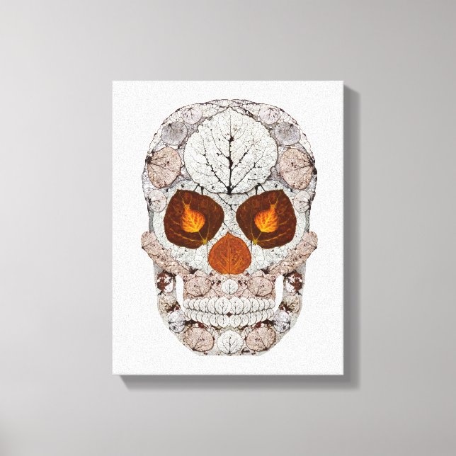 Lienzo Aspen Leaf Skull 11 (Anverso)