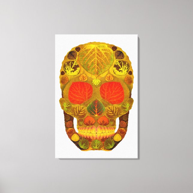 Lienzo Aspen Leaf Skull 12 (Anverso)