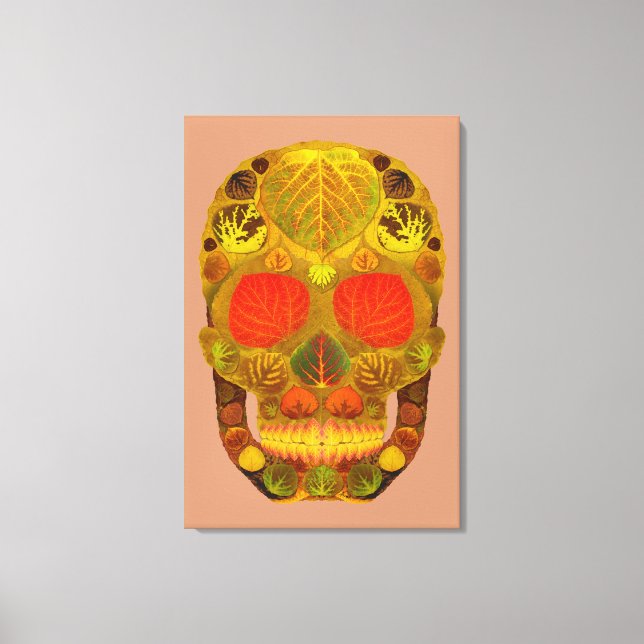 Lienzo Aspen Leaf Skull 12 (Anverso)
