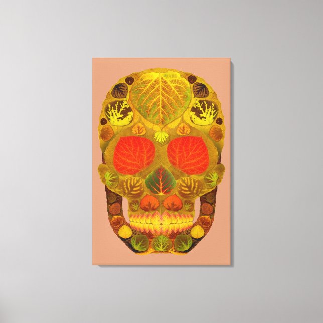 Lienzo Aspen Leaf Skull 12 (Anverso)