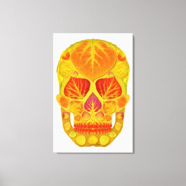Lienzo Aspen Leaf Skull 13 (Anverso)
