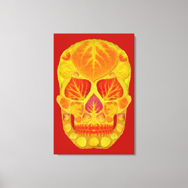 Lienzo Aspen Leaf Skull 13 (Anverso)