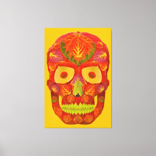 Lienzo Aspen Leaf Skull 16 (Anverso)