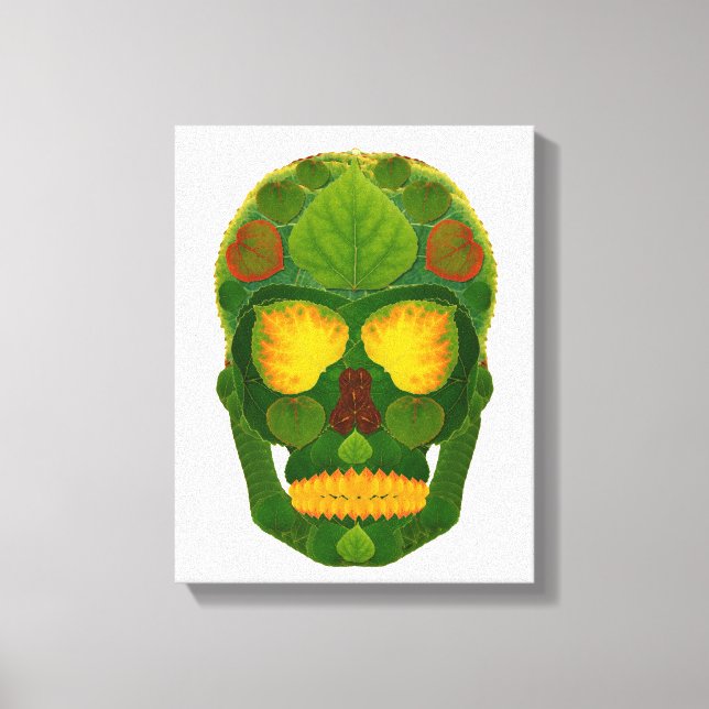 Lienzo Aspen Leaf Skull 9 (Anverso)