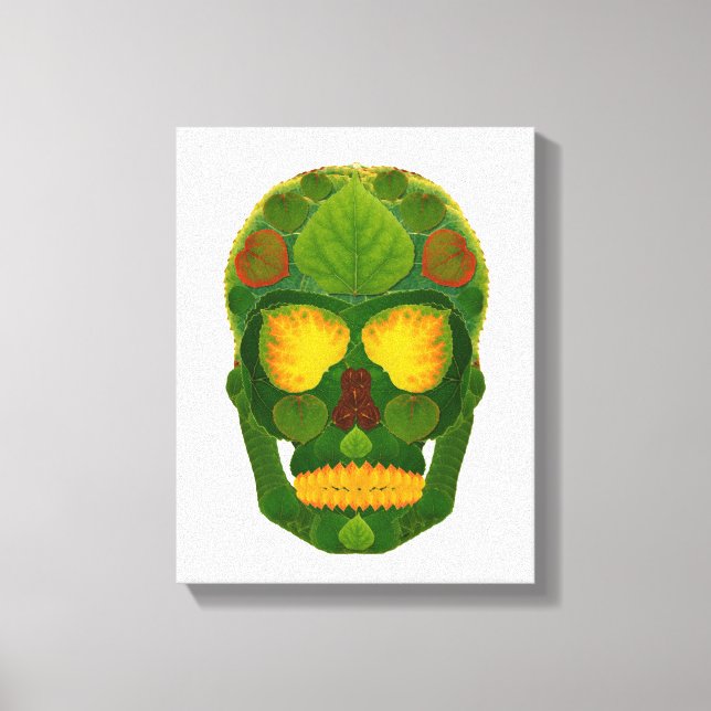 Lienzo Aspen Leaf Skull 9 (Anverso)