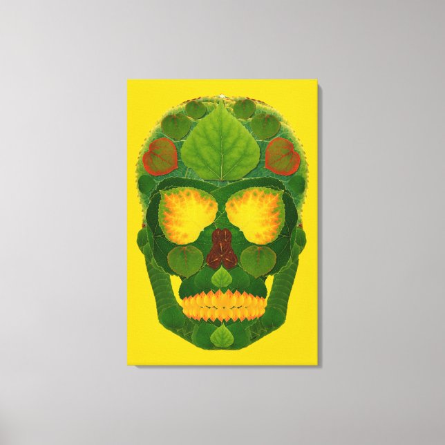 Lienzo Aspen Leaf Skull 9 (Anverso)