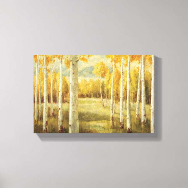 Lienzo Aspens en otoño (Anverso)