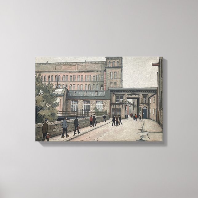 Lienzo Asquith Bottom Mills Sowerby Bridge al estilo de L (Anverso)