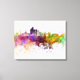 Lienzo Astana skyline in watercolor background