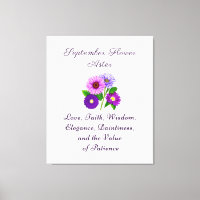 Aster de Flores en el Mes de Nacimiento Personaliz