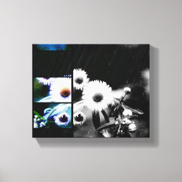 Lienzo Asters Aglow Art Collage Pintado de tela