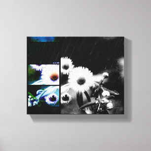 Lienzo Asters Aglow Art Collage Pintado de tela