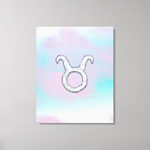 Lienzo Astrología nacarada del zodiaco del tauro