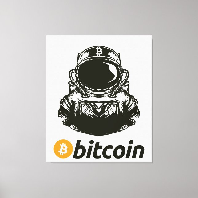 Lienzo Astronauta BITCOIN-Crypto (Anverso)
