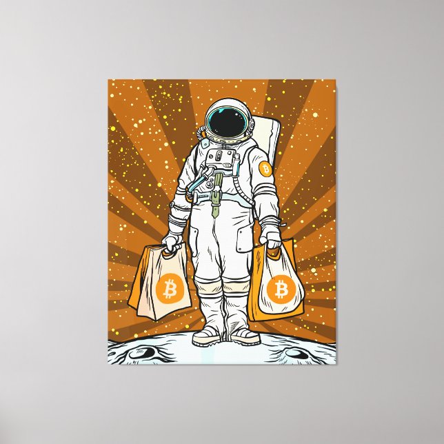 Lienzo Astronauta BITCOIN-HODL-Crypto (Anverso)