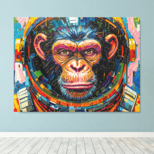 LIENZO ASTRONAUTA CHIMPANCÉ REGRESA A CASA-12