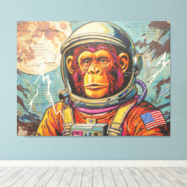 LIENZO ASTRONAUTA CHIMPANCÉ REGRESA A CASA-3