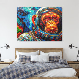 LIENZO ASTRONAUTA CHIMPANCÉ REGRESA A CASA-3
