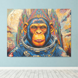LIENZO ASTRONAUTA CHIMPANCÉ REGRESA A CASA-4