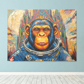 LIENZO ASTRONAUTA CHIMPANCÉ REGRESA A CASA-4