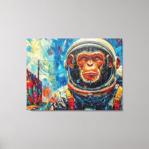 LIENZO ASTRONAUTA CHIMPANCÉ REGRESA A CASA-6