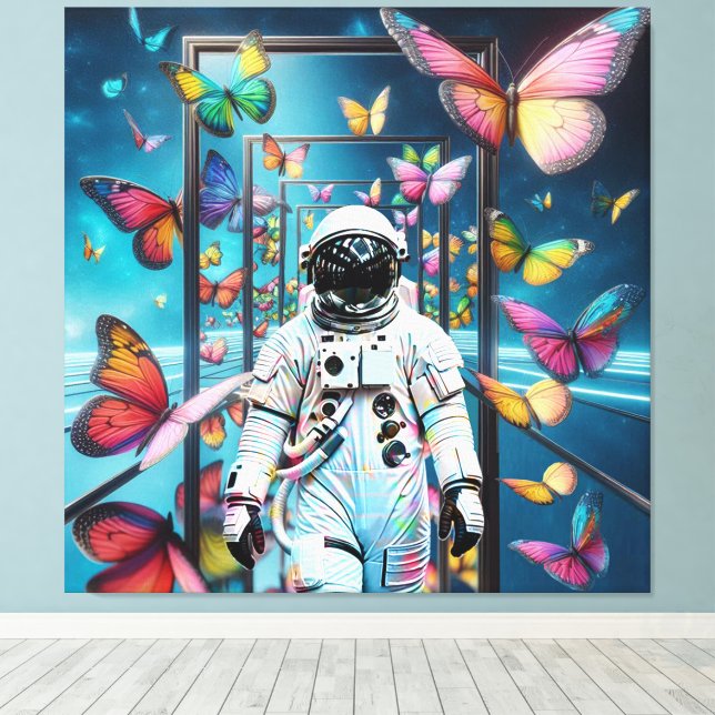 Lienzo Astronauta Dreamscape (Insitu (piso de madera))