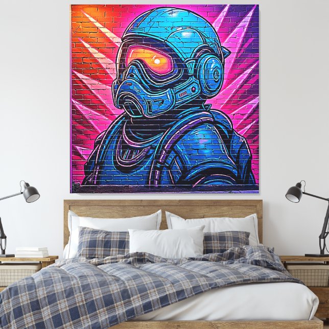 Lienzo Astronauta Neon Cyberpunk (Insitu(Dormitorio))