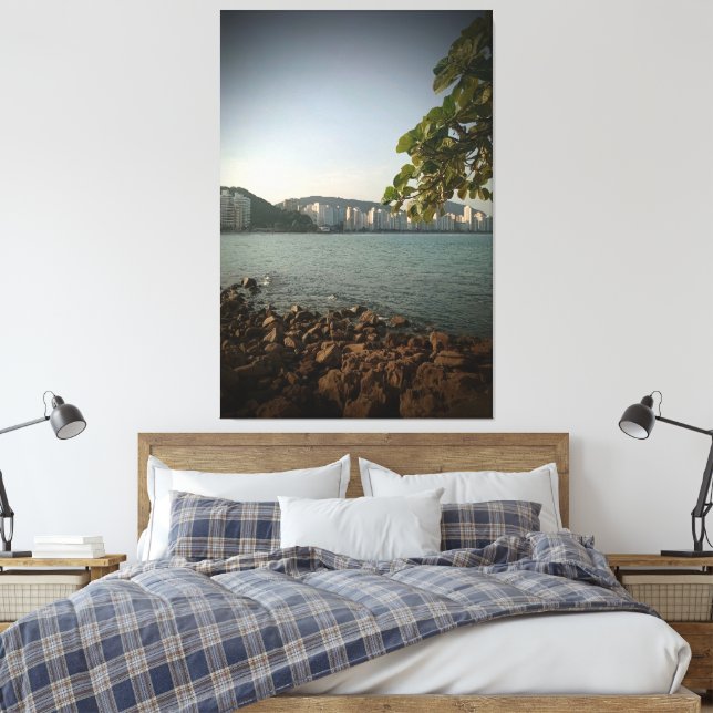 Lienzo Astúrias Beach Guarujá Brasil (Insitu(Dormitorio))