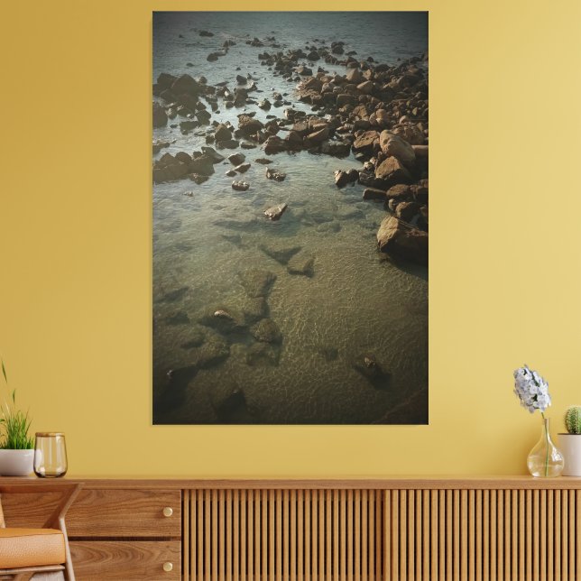 Lienzo Astúrias Beach Guarujá Brasil (Insitu (Sala de estar))