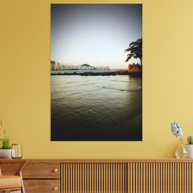Lienzo Astúrias Beach Guarujá Brasil (Insitu (Sala de estar))