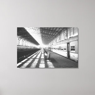 Lienzo Asuán Egipto, Interior de la Estación de Trenes de