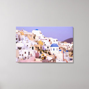 Lienzo Atardecer al óleo, Santorini 2