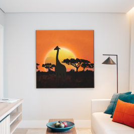 Lienzo Atardecer Asombroso En El Faro Serengeti. Una jira