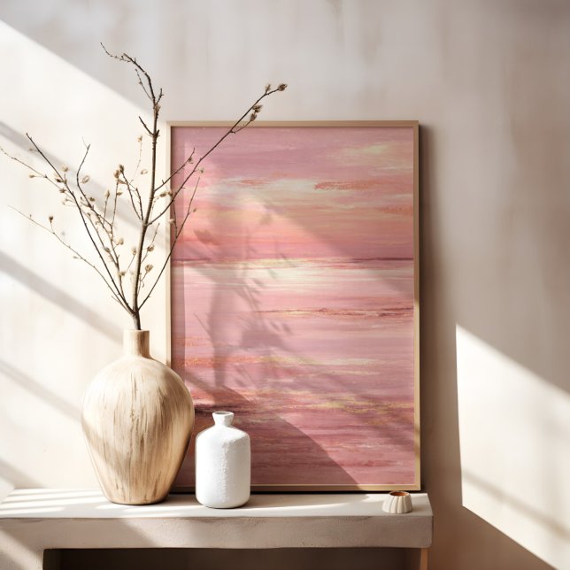 Lienzo Atardecer Costero Rosa Abstracto (Subido por el creador)