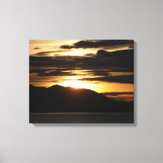 Lienzo Atardecer de Alaska III Hermosa Fotografía de Alas