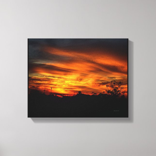 Lienzo Atardecer de California (Anverso)