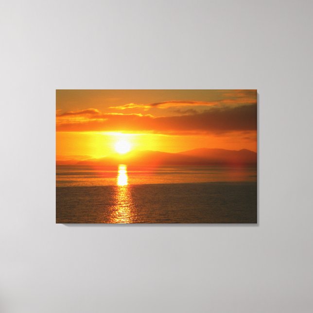 Lienzo Atardecer del asiento trasero interior (Anverso)