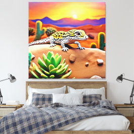 Lienzo Atardecer del desierto de Gecko