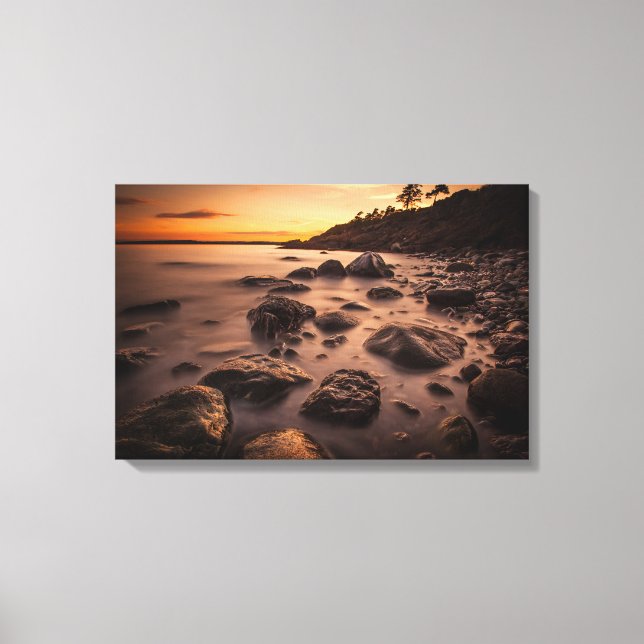 Lienzo Atardecer en Alby (Anverso)