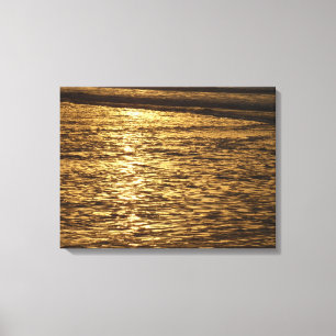 Lienzo Atardecer en California olas océano paisaje marino