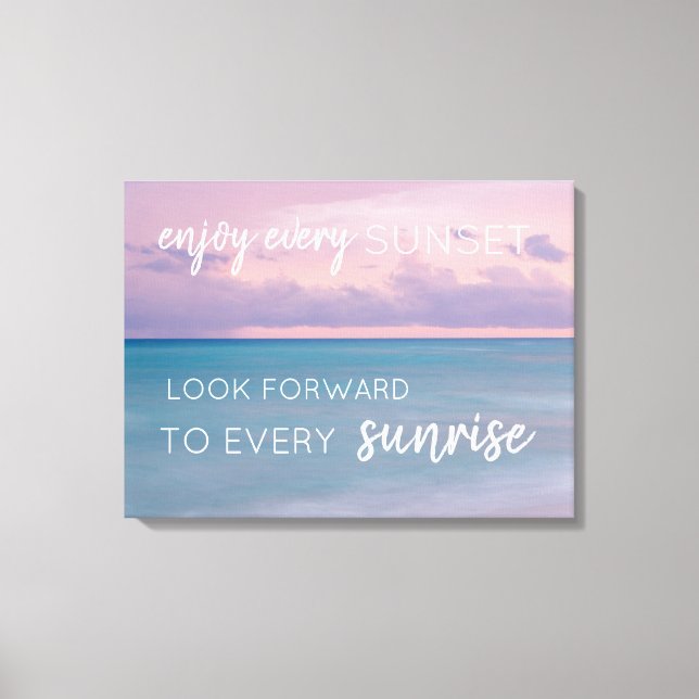 Lienzo Atardecer en el Beach Wall Art con presupuesto (Anverso)