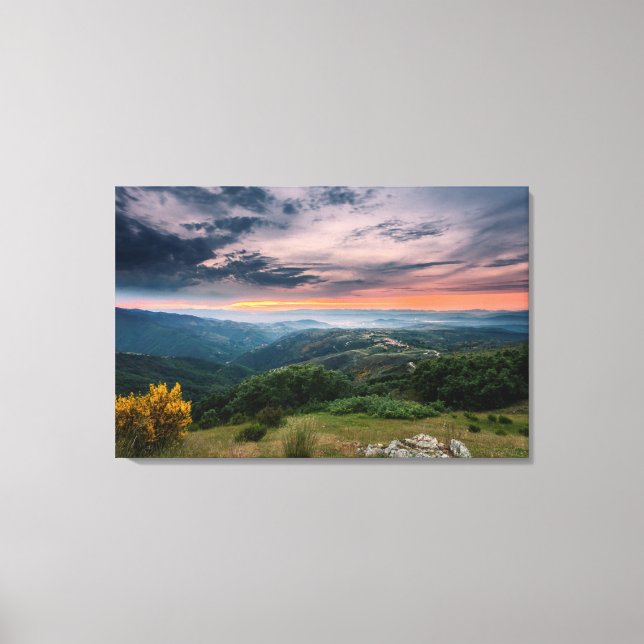 Lienzo Atardecer En El Bierzo (Anverso)